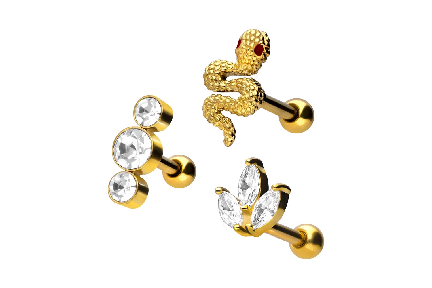 SET Chirurgenstahl Ohrpiercing MIX